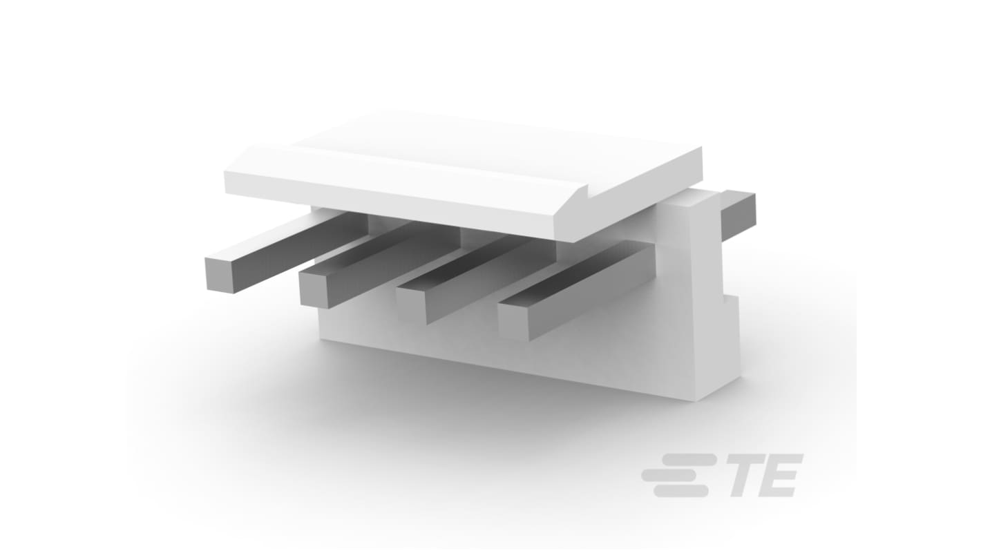 TE Connectivity Economy Power Series Vertical Board Mount PCB Header, 4 Contact(s), 3.96mm Pitch, 1 Row(s), Shrouded,