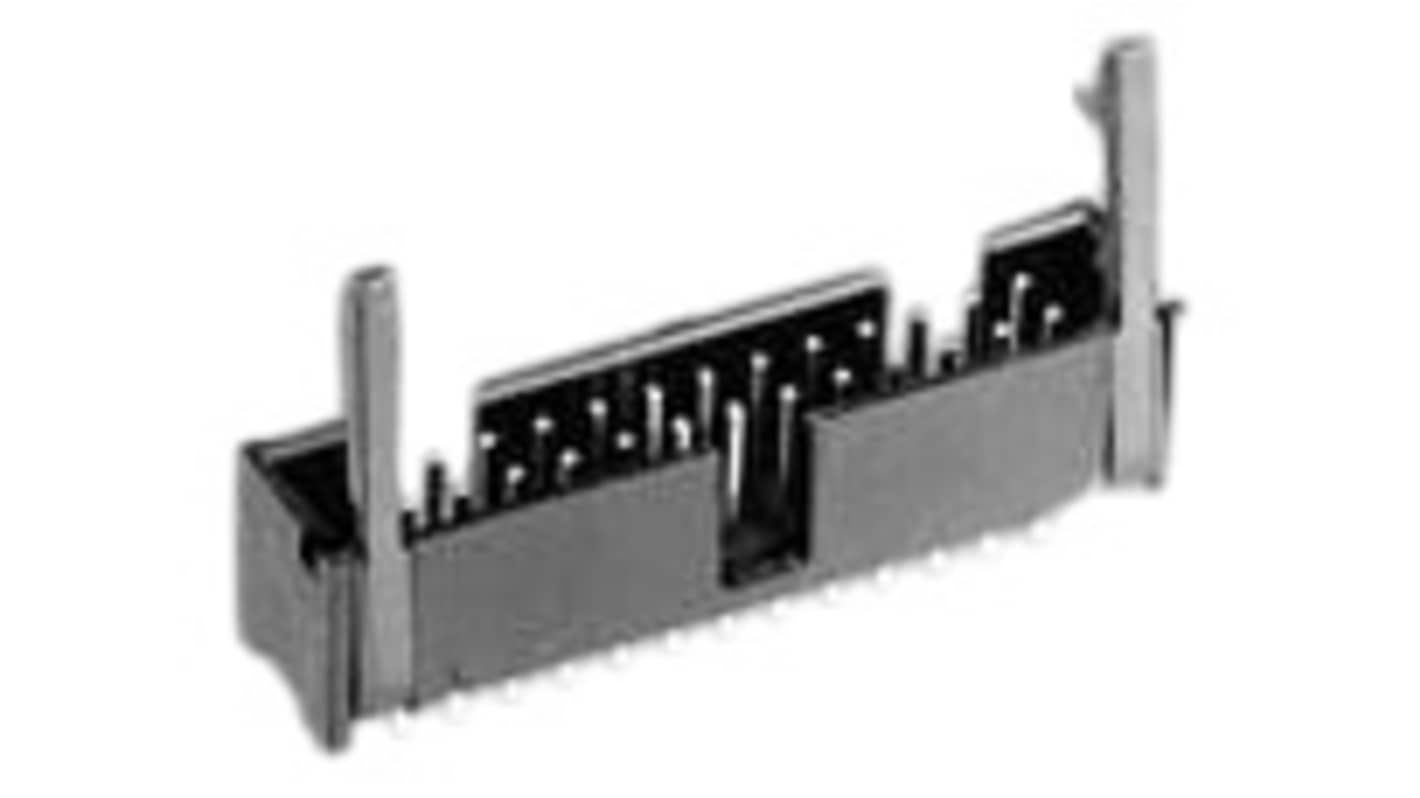 TE Connectivity, AMP-LATCH, 2-1761609-9 2.54mm Pitch 26 Way Right Angle Male FPC Connector, Through Hole