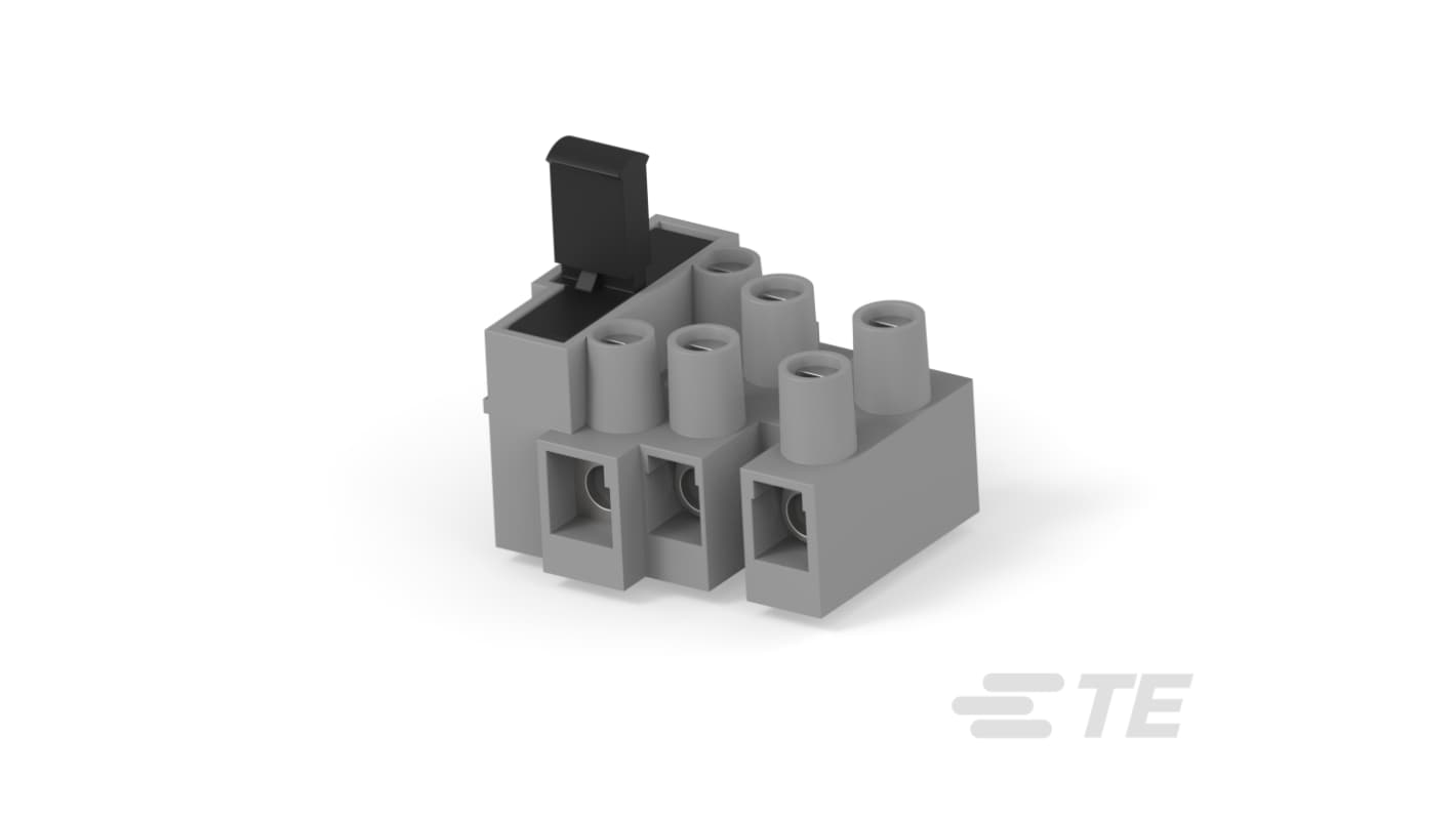 TE Connectivity Barrier Strip, 3 Contact, 10mm Pitch, 1 Row, 10A, 400 V