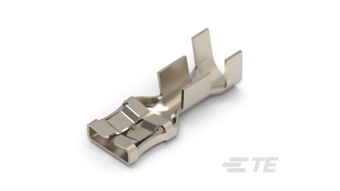 TE Connectivity 2178 Brown Uninsulated Receptacle Spade Connector, Quick Disconnect Receptacle