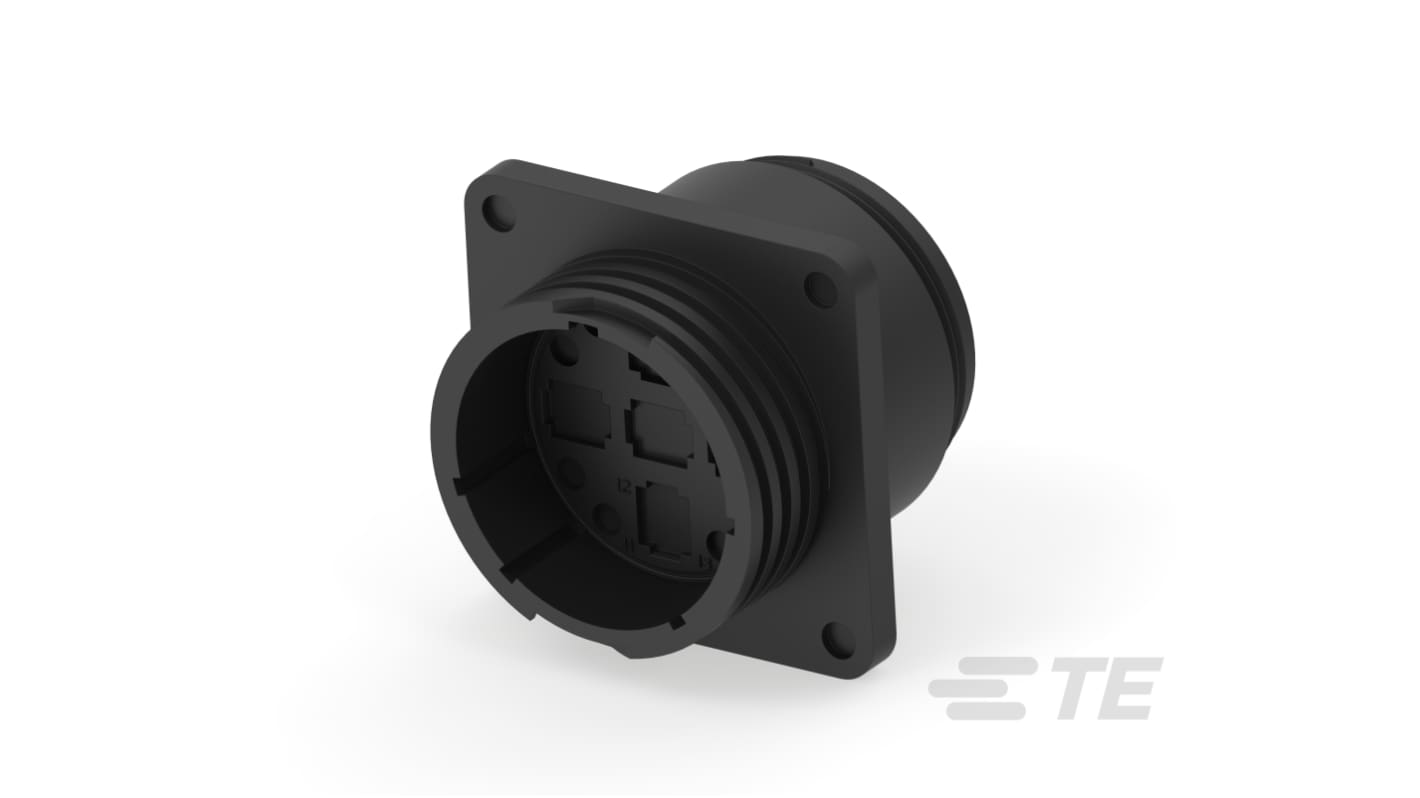TE Connectivity, 2118 Compact Power Connector Cable Mount, Panel Mount Socket, 13, Crimp, Screw Down Termination, 600 V