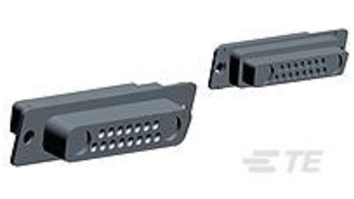TE Connectivity AMPLIMITE 17 Way Panel Mount D-sub Connector Socket, 2.77mm Pitch, with Screw Holes