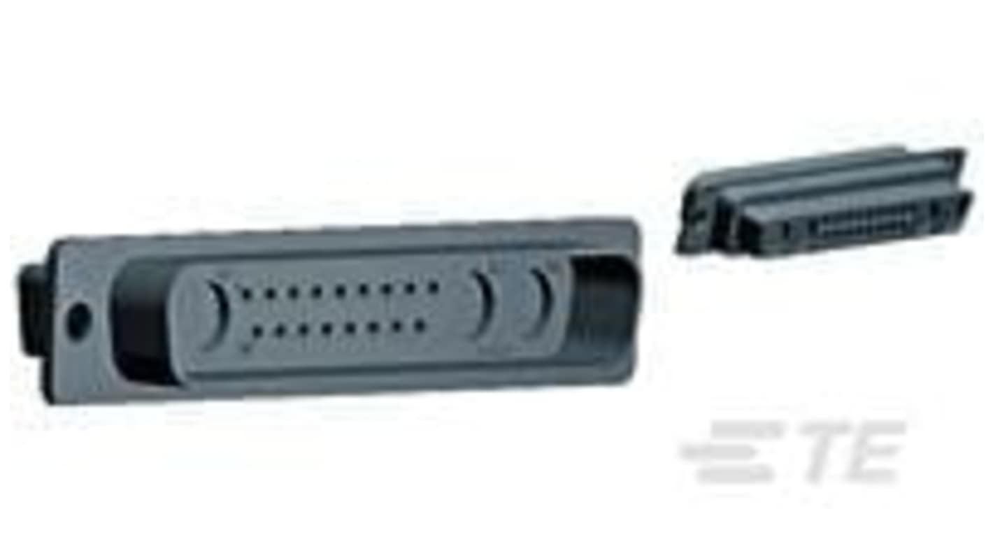 TE Connectivity AMPLIMITE 21 Way Panel Mount D-sub Connector Plug, 2.77mm Pitch, with Screw Holes