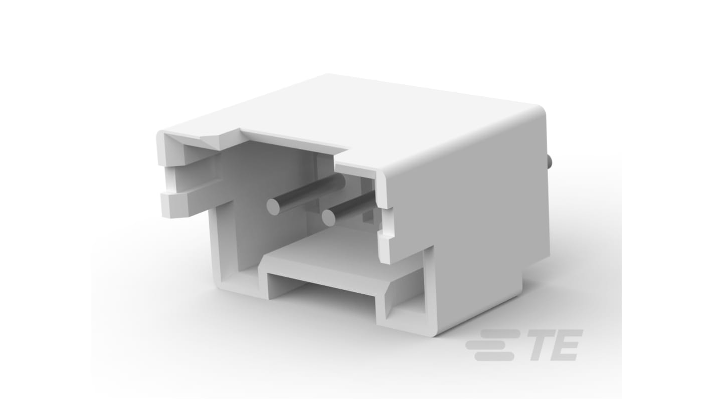 TE Connectivity Economy Power 2.5 Series Vertical Board Mount PCB Header, 3 Contact(s), 2.5mm Pitch, 1 Row(s), Shrouded