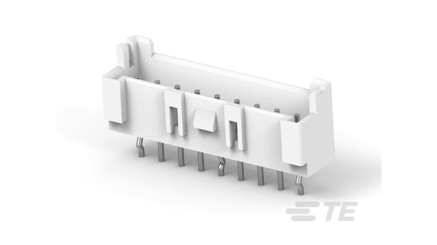 TE Connectivity Economy Power 2.5 Series Vertical Board Mount PCB Header, 9 Contact(s), 2.5mm Pitch, 1 Row(s), Shrouded