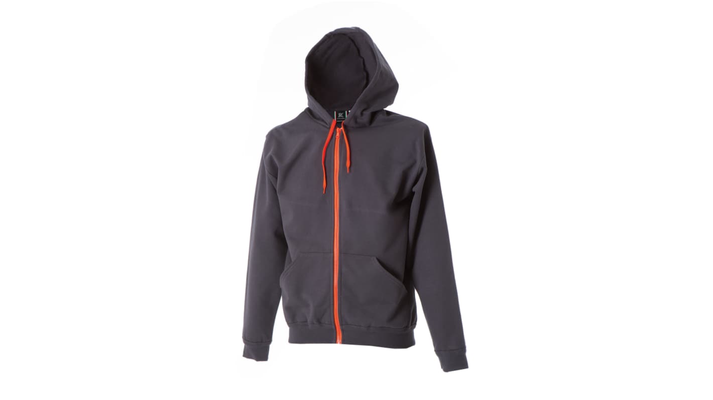 JRC 990178 Grey 20% Polyester, 80% Cotton Men Full Zip Fleece XL