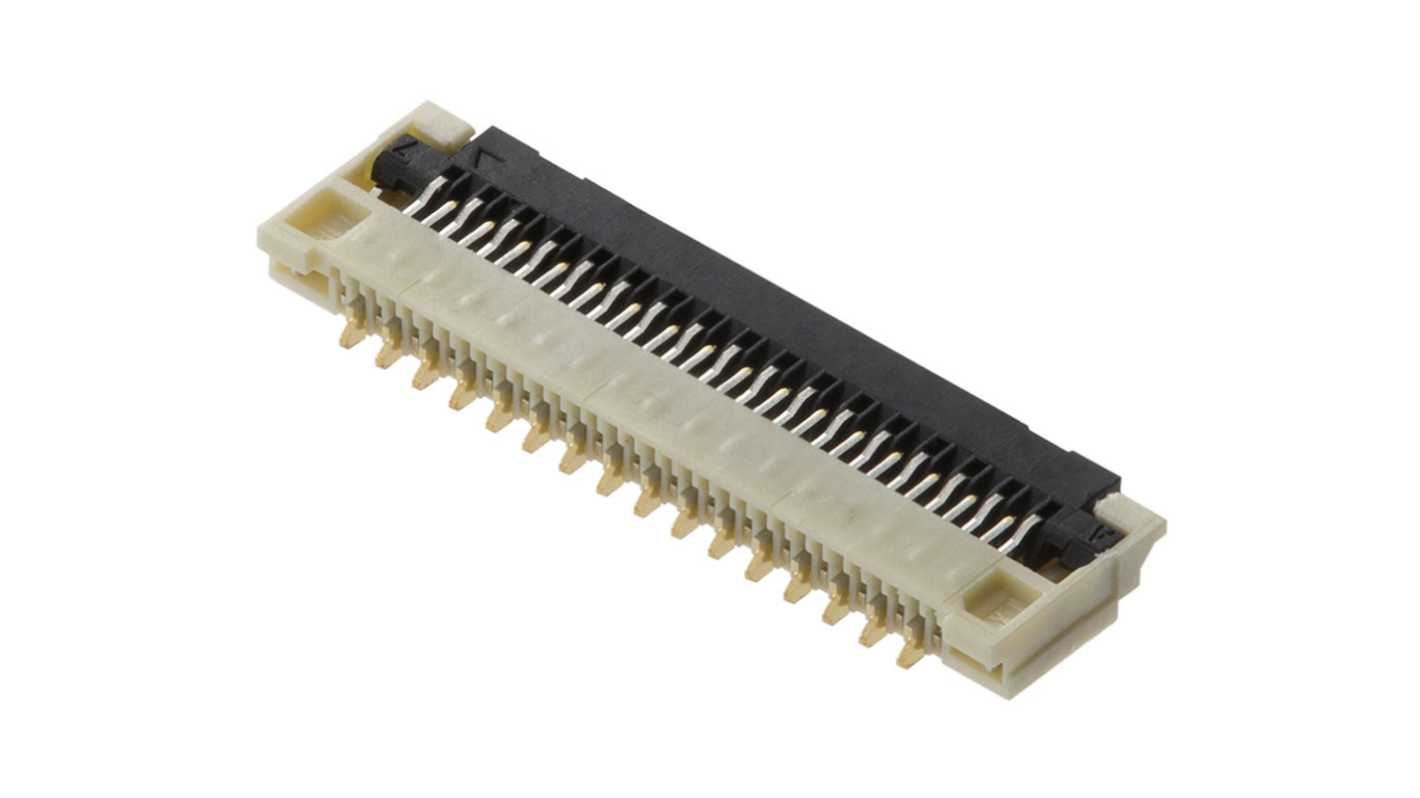 502078, 502078-1710 0.25mm Pitch 17 Way Right Angle FPC Connector, Bottom