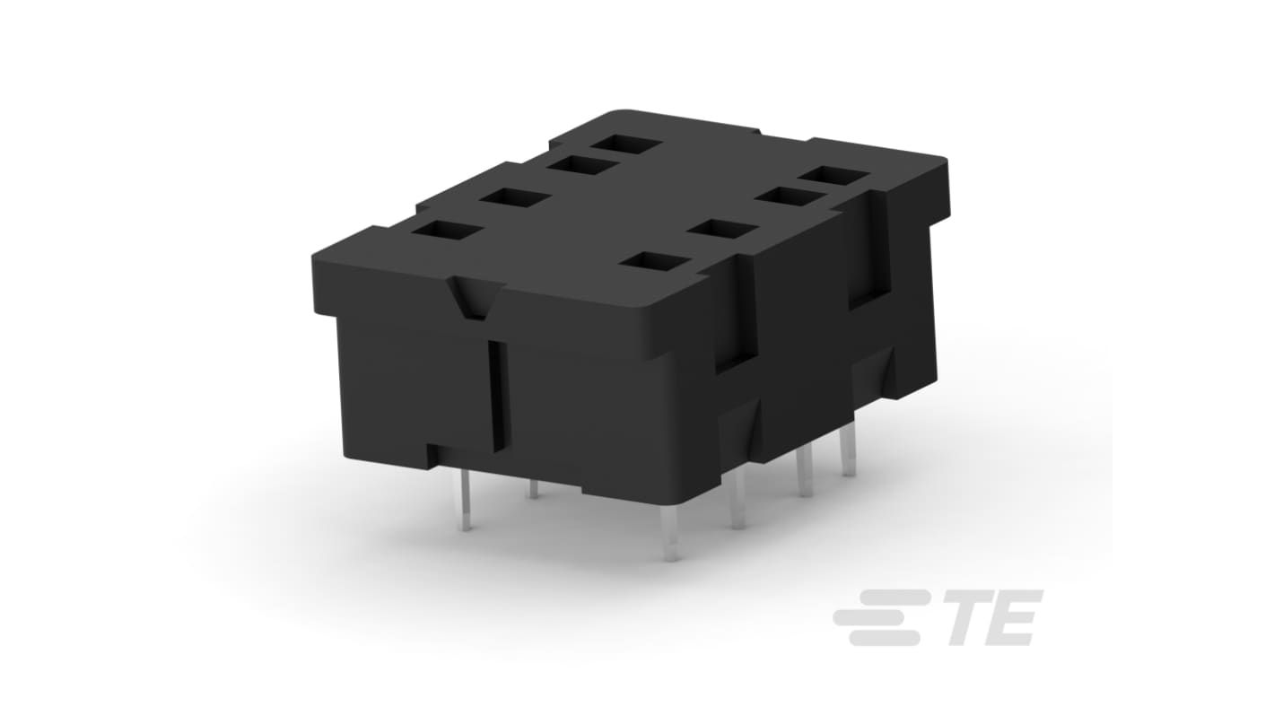 SCHRACK 2 Pin PCB Mount Relay Socket, for use with Relay