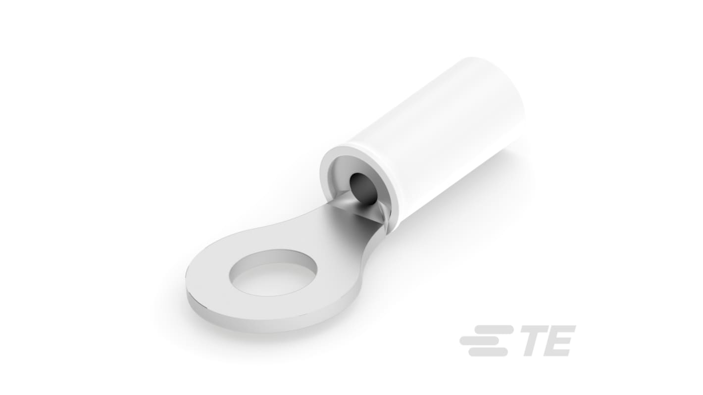 PIDG Insulated Ring Terminal, M6 Stud Size, Natural