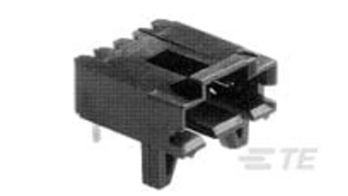 AMPMODU MTE Series Right Angled Board Mount Pin Header, 4 Contact(s), 2.54mm Pitch, 1 Row(s), Shrouded