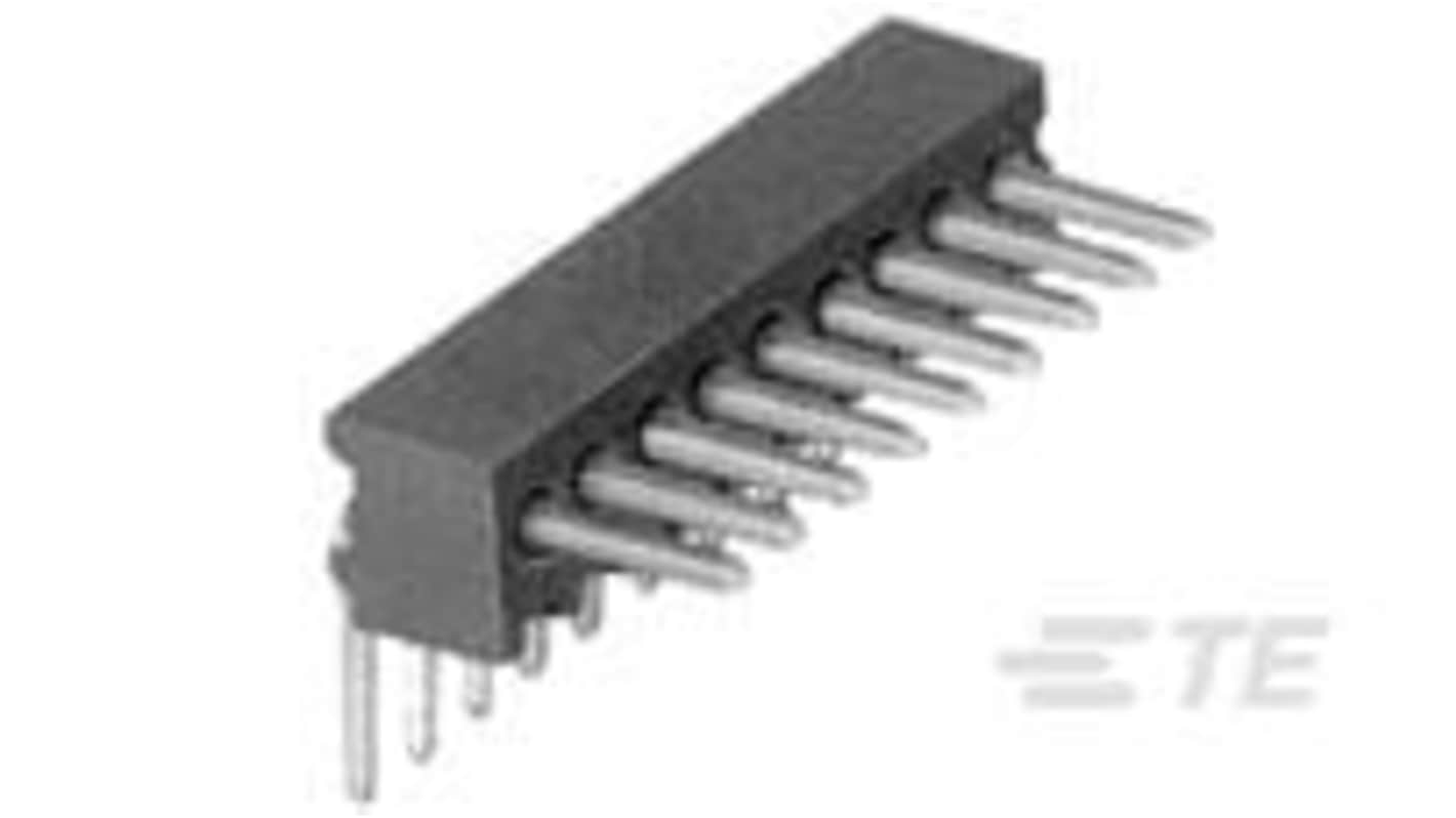 AMPMODU System 50 Series Right Angled Board Mount Pin Header, 15 Contact(s), 1.27mm Pitch, 1 Row(s), Unshrouded