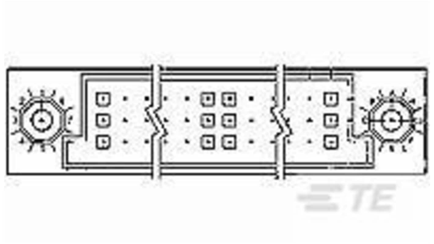 532447 Series Vertical Board Mount PCB Header, 105 Contact(s), 2.54mm Pitch, 3 Row(s), Shrouded