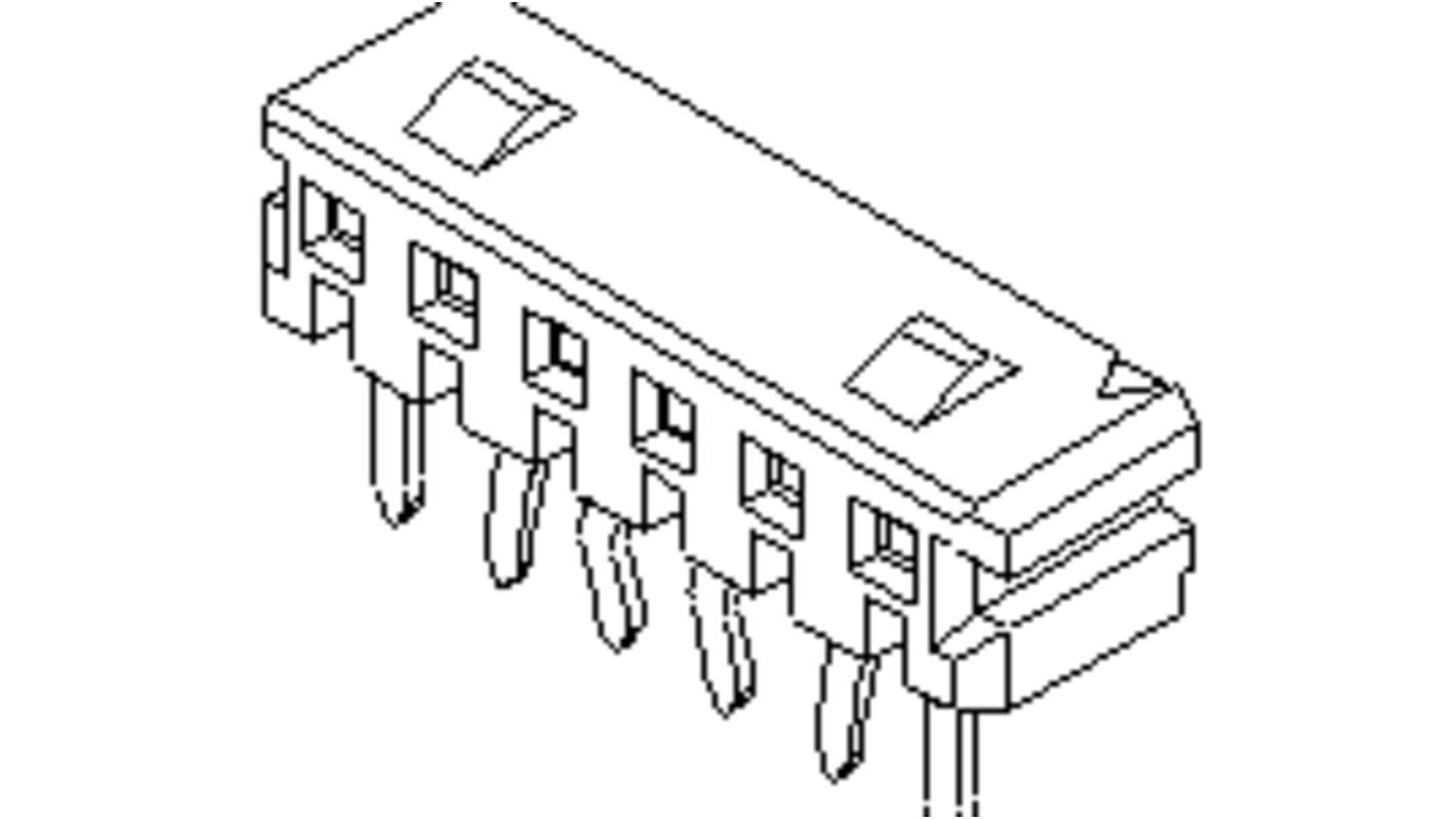 52418 Series Right Angle Board Mount PCB Socket, 3-Contact, 1-Row, 2mm Pitch, Through Hole Termination