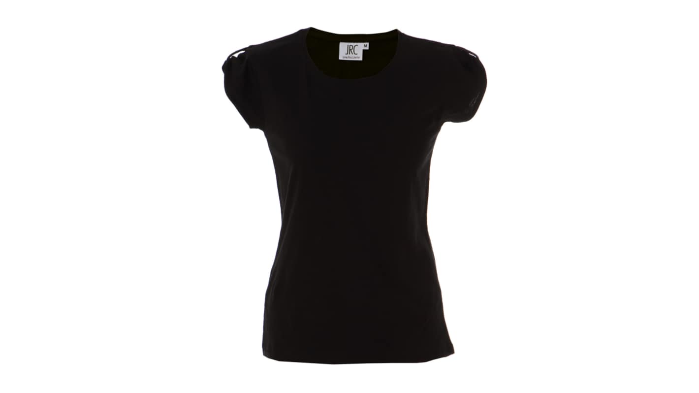 JRC Black 100% Cotton Short Sleeve T-Shirt, UK- S, EUR- S