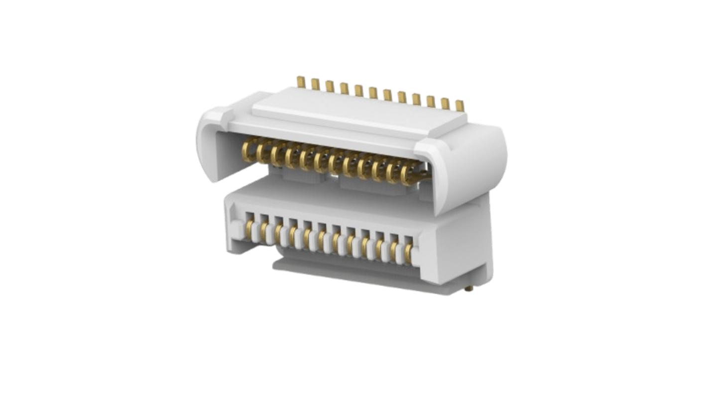 TE Connectivity 219 Series Vertical Board Mount PCB Header, 24 Contact(s), 0.5mm Pitch