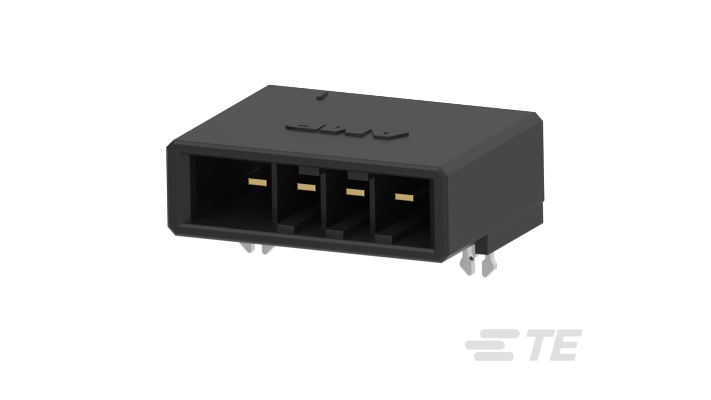 TE Connectivity Dynamic 3000 Series Series Horizontal PCB Mount PCB Header, 4 Contact(s), 5.08mm Pitch, 1 Row(s),