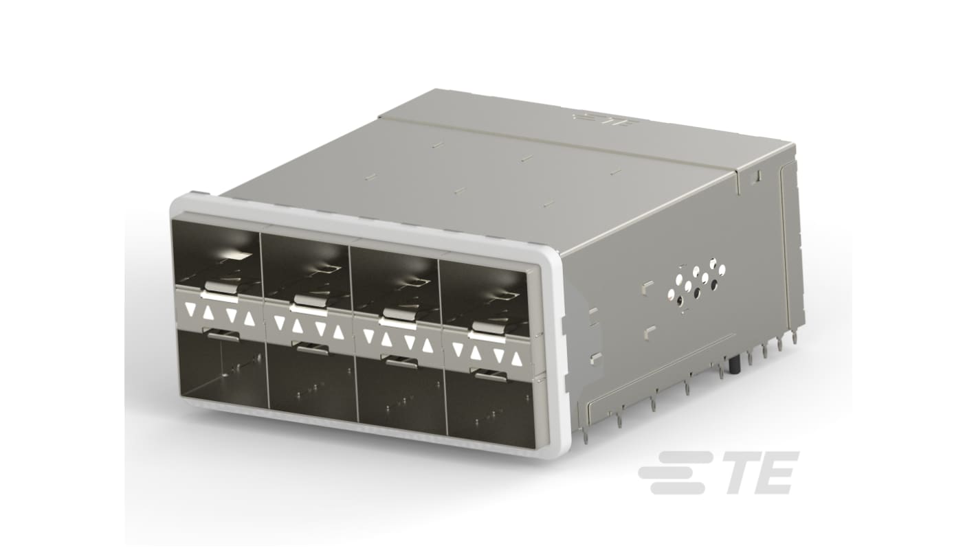 TE Connectivity zSFP+ Cage Assembly 8-Port 2176084-8Axial/Radial-Position, 2180324-2