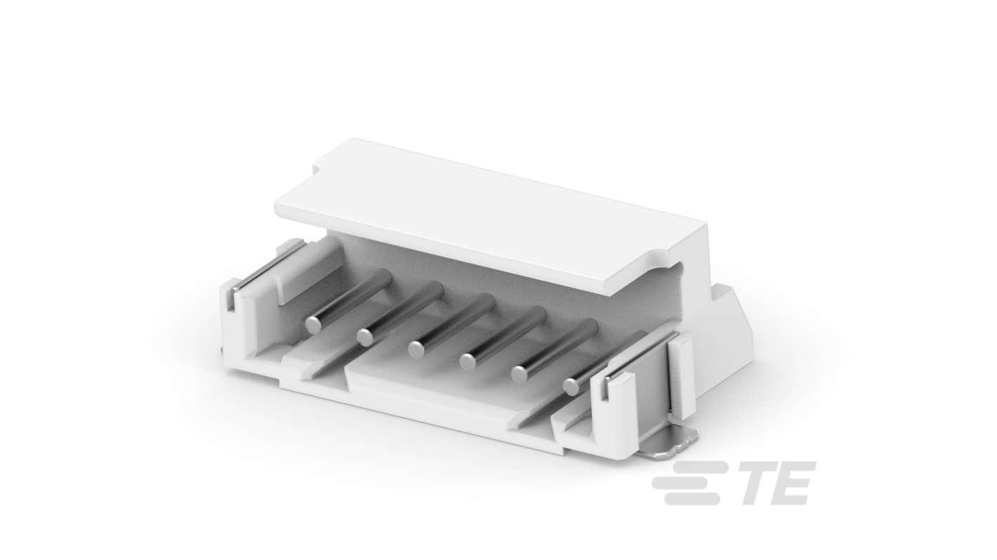 TE Connectivity AMP CT Series Right Angle Board Mount PCB Header, 6 Contact(s), 2mm Pitch, 1 Row(s), Shrouded