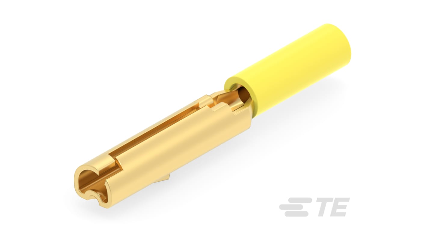 TE Connectivity, PIDG Insulated Ring Terminal, Yellow
