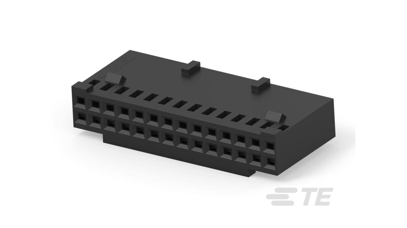 TE Connectivity 2-5917 Series Straight Board Mount PCB Header, 28 Contact(s), 2.54mm Pitch, 2 Row(s), Unshrouded