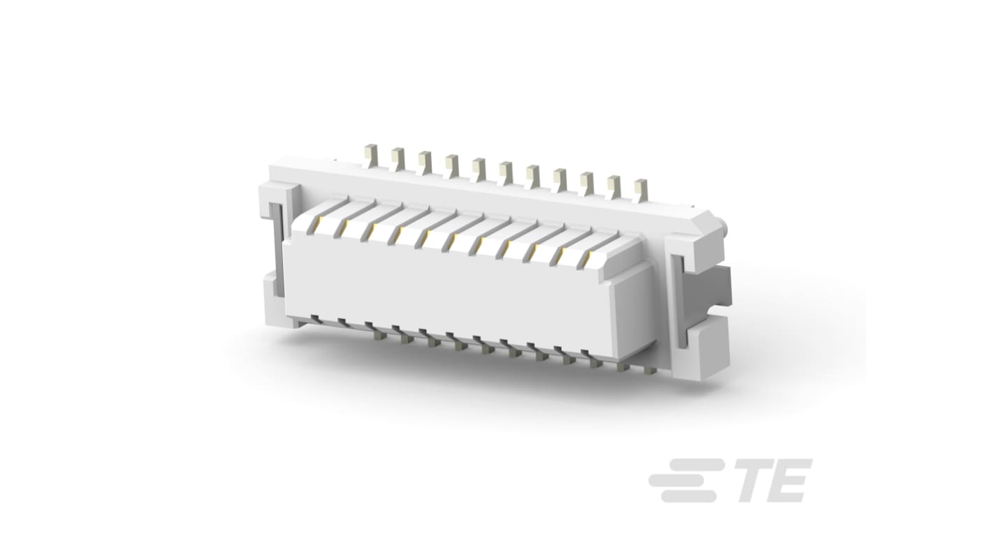 TE Connectivity 2-5917 Series Straight Board Mount PCB Header, 22 Contact(s), Unshrouded