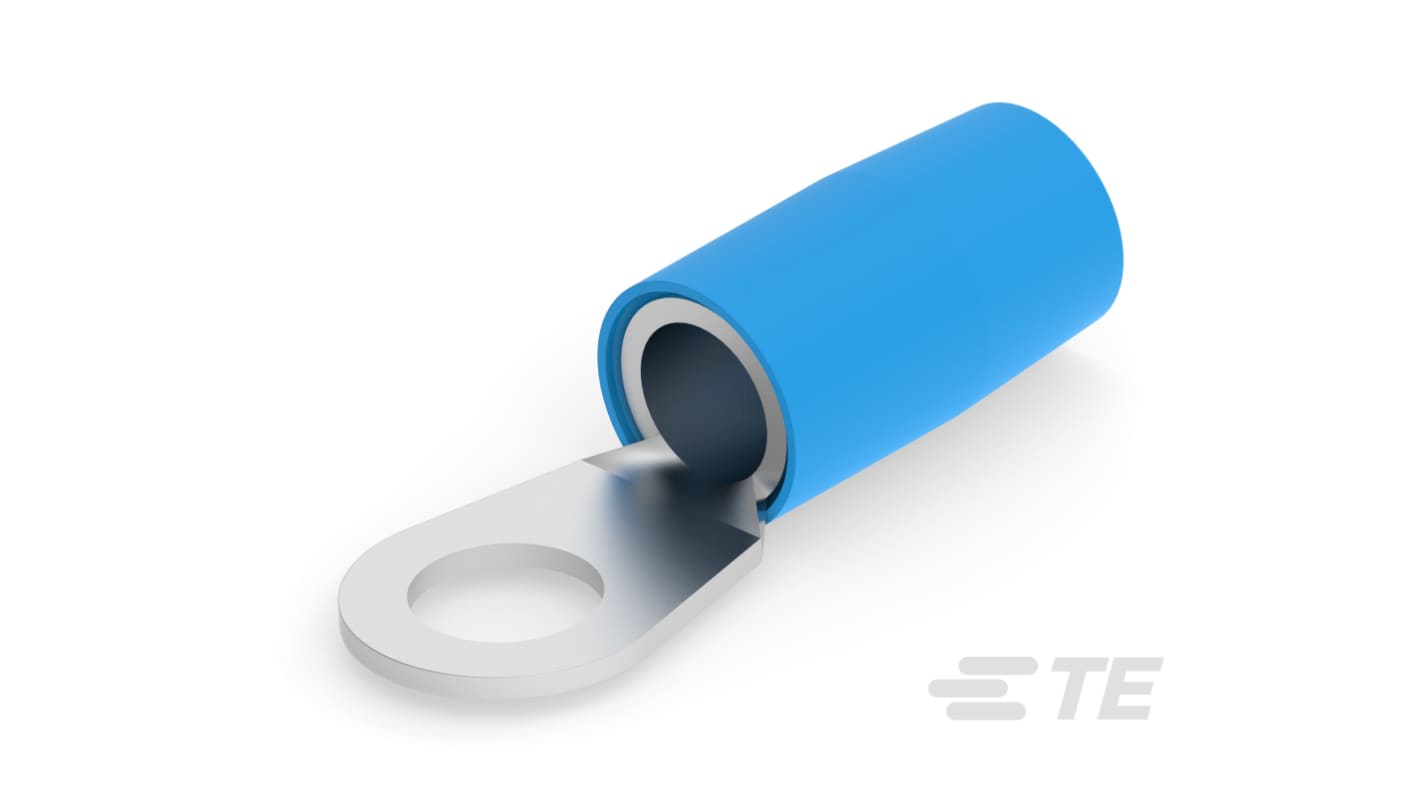 TE Connectivity, TERMINYL Insulated Ring Terminal, M12 (1/2) Stud Size, Blue