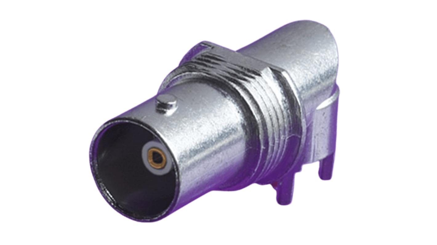 Molex 73171 Series Receptacle Bulkhead Mount BNC Connector, Through Hole Termination, Right Angle Body