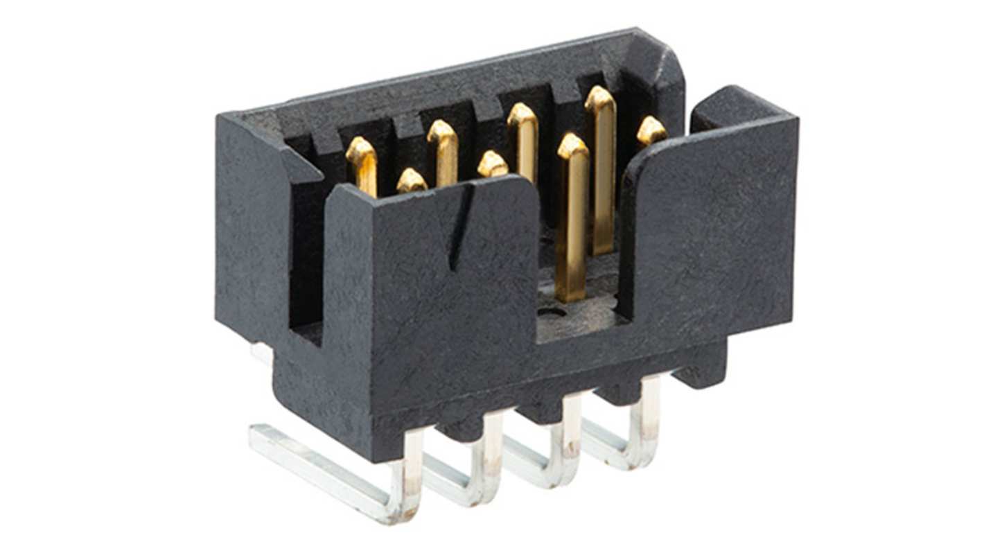 Molex 87833 Series Right Angle Through Hole PCB Header, 10 Contact(s), 2mm Pitch, 2 Row(s), Shrouded