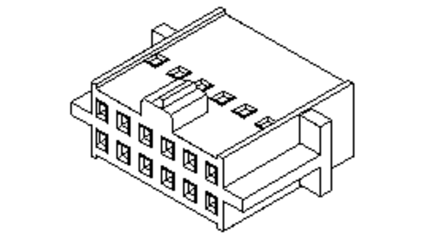 Molex, 90160 Receptacle Connector Housing, 2.54mm Pitch, 60 Way, 2 Row
