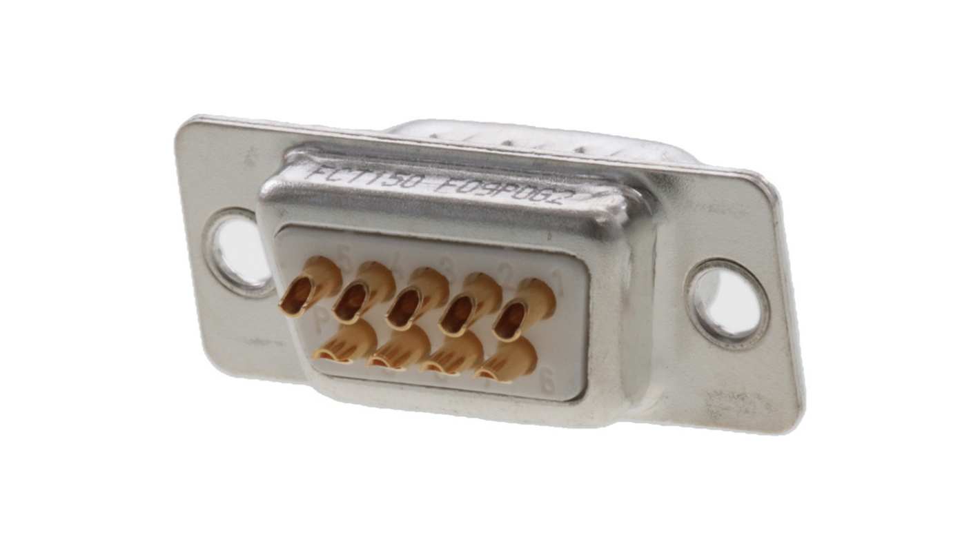 Molex 172704 9 Way Panel Mount D-sub Connector Plug, 2.84mm Pitch