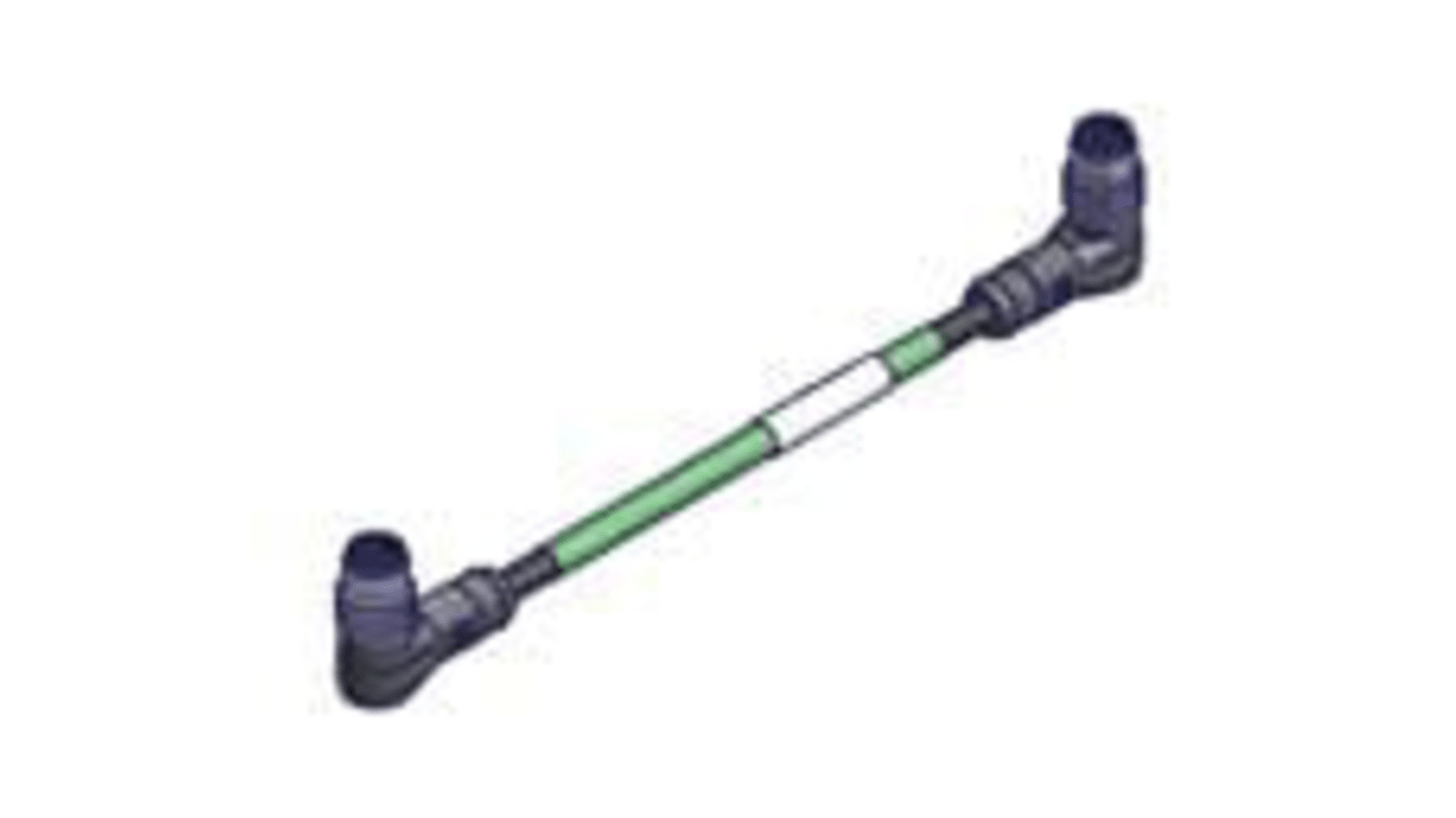TE Connectivity Straight M12 to Straight RJ45 Actuator/Sensor Cable, 500mm