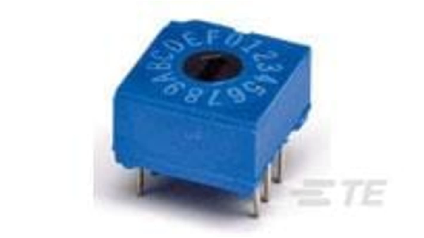 TE Connectivity 16 Way Through Hole Rotary Switch, Flush Slide Actuator