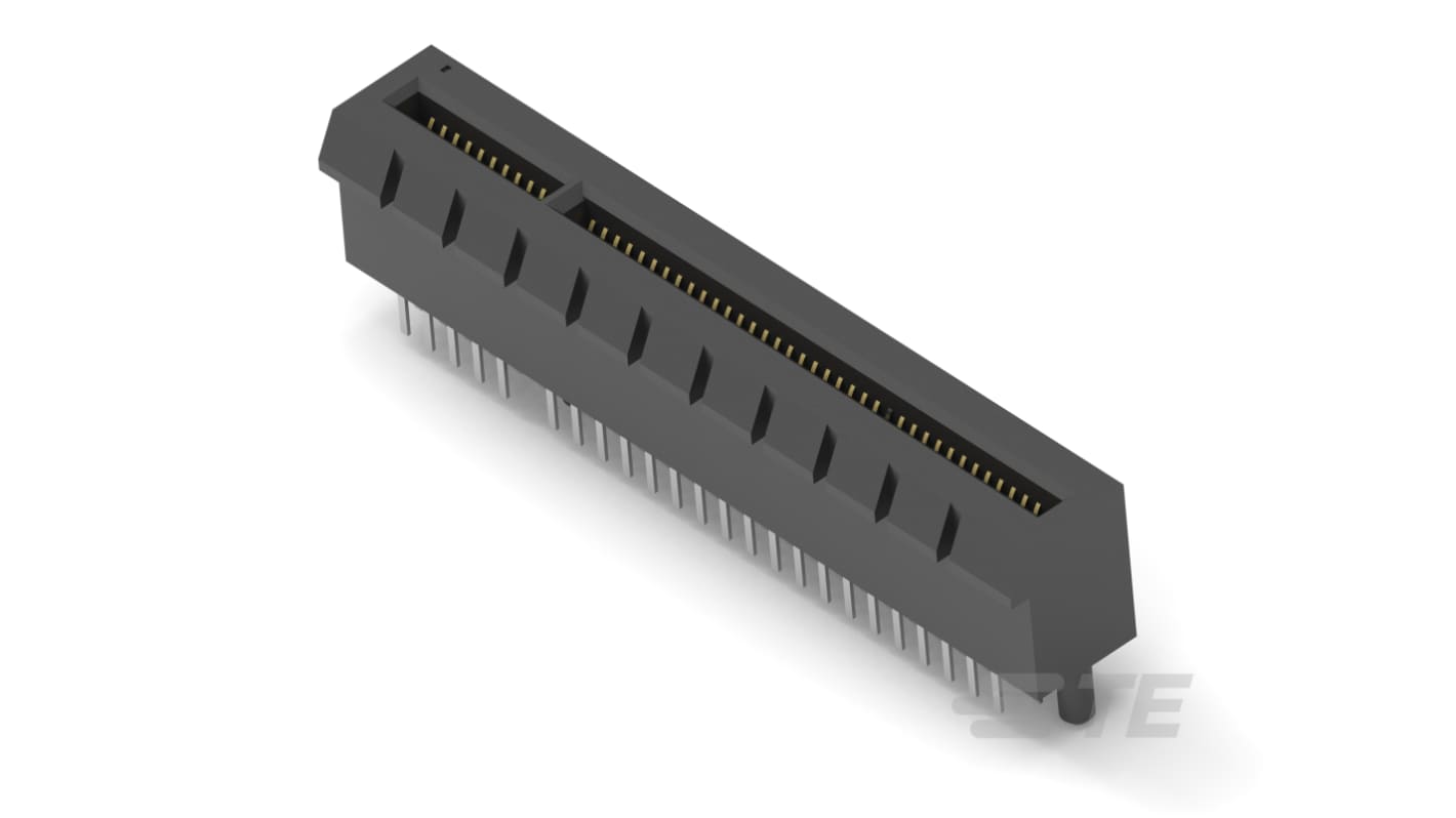 TE Connectivity 1-1871 Series Female Edge Connector, Board Mount, 98-Contacts, 1mm Pitch, 1-Row, Through Hole