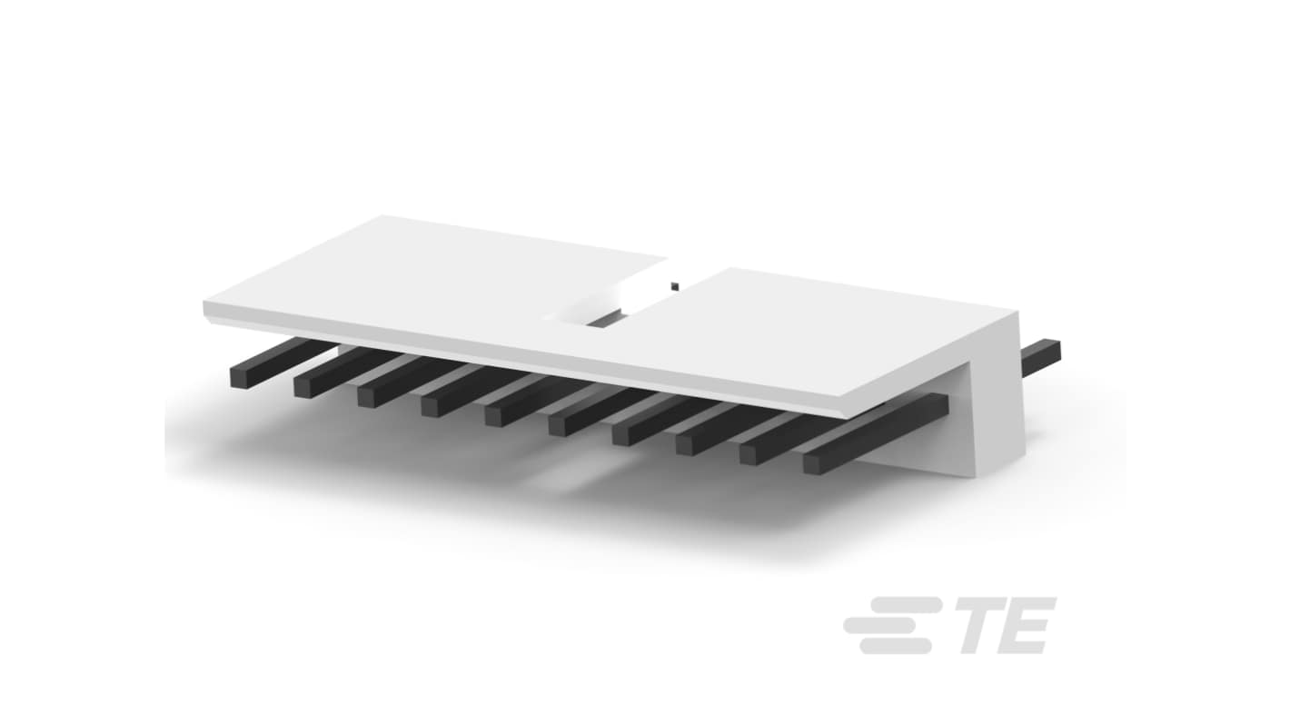 TE Connectivity 1-1718 Series Vertical Board Mount PCB Header, 10 Contact(s), 5mm Pitch, 1 Row(s), Shrouded, Unshrouded