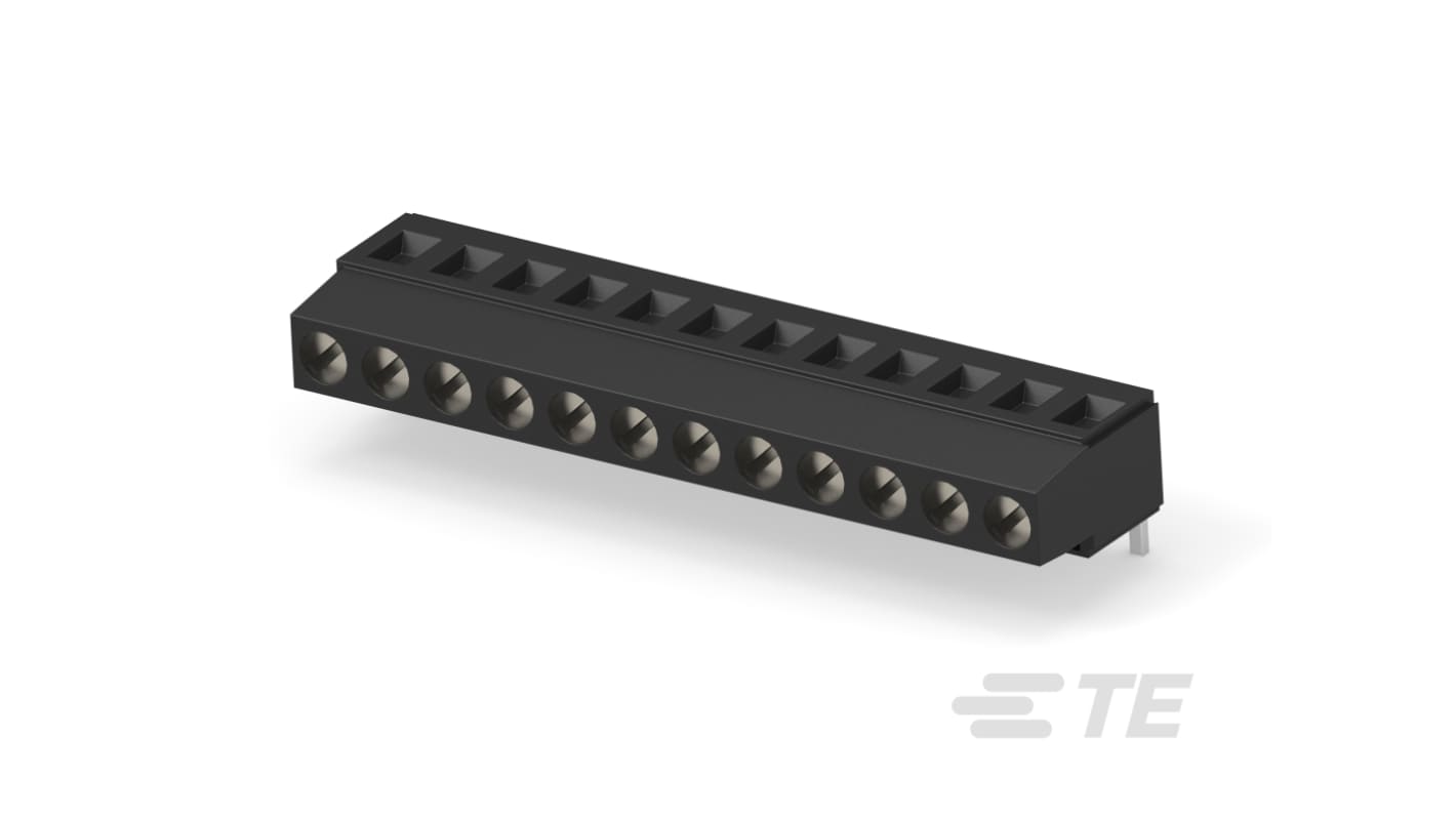 TE Connectivity Barrier Strip, 12 Contact, 5.08mm Pitch, 1 Row, 17.5A, 300 V