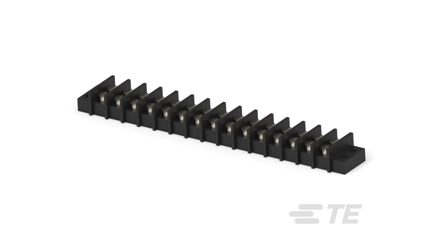 TE Connectivity Barrier Strip, 15 Contact, 9.53mm Pitch, 2 Row, 20A, 300 V
