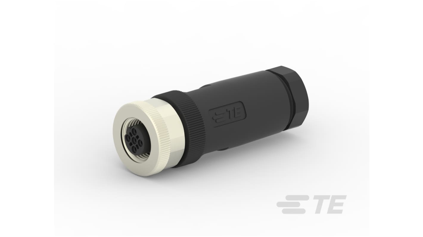 TE Connectivity Industrial Circular Connectors, 3 Contacts, Cable Mount, M12 Connector, Socket, IP67