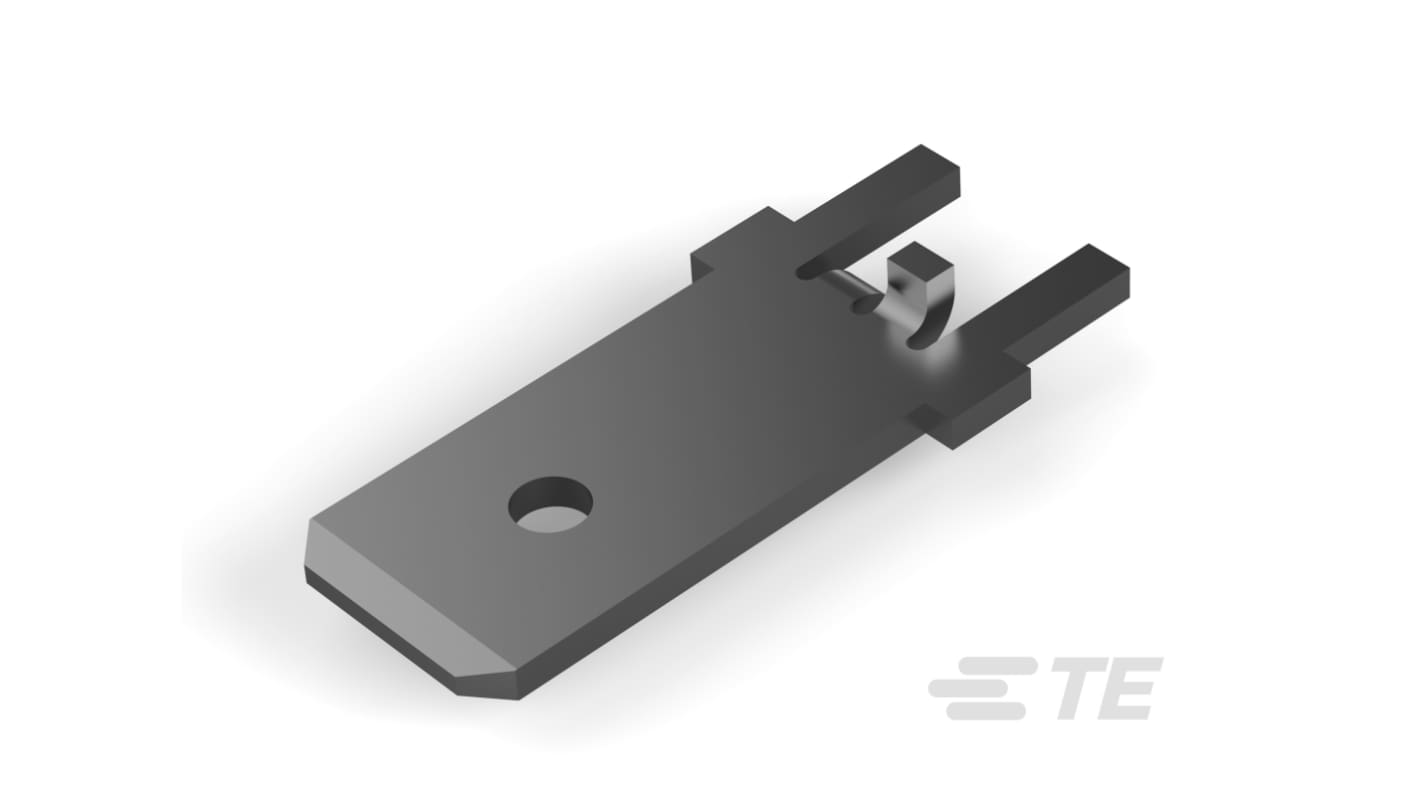TE Connectivity FASTON 250 Series PCB Terminal Block, Through Hole Mount, 1-Row, Solder Termination