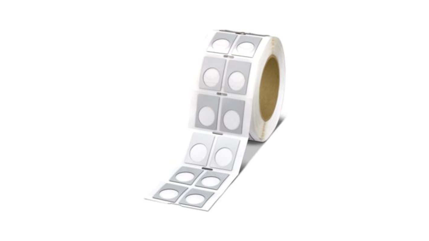 Phoenix Contact EMLP Silver Label Roll, 30mm Width, 12mm Height, 500Per Roll Qty