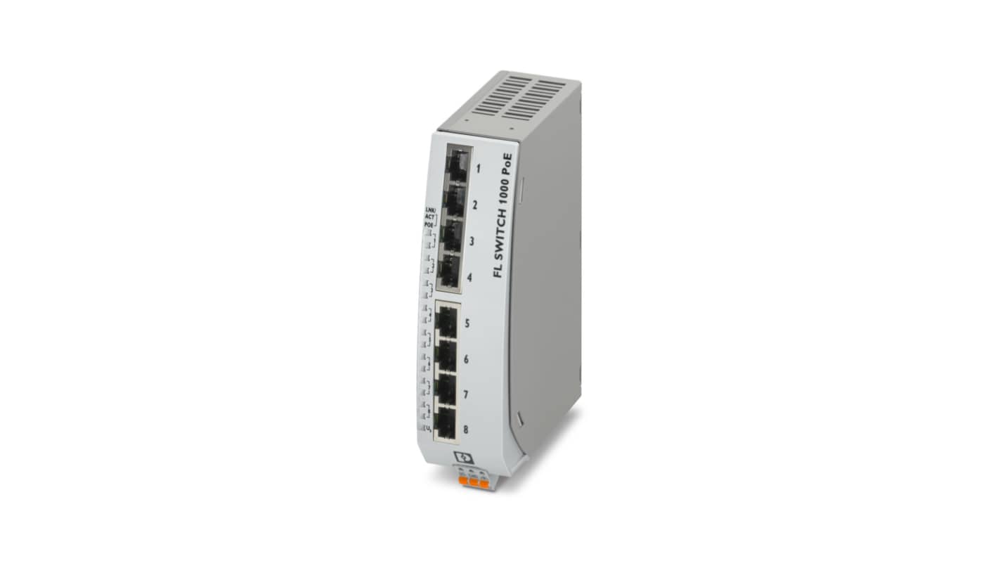 Switch Ethernet Phoenix Contact con PoE, 8 puertos