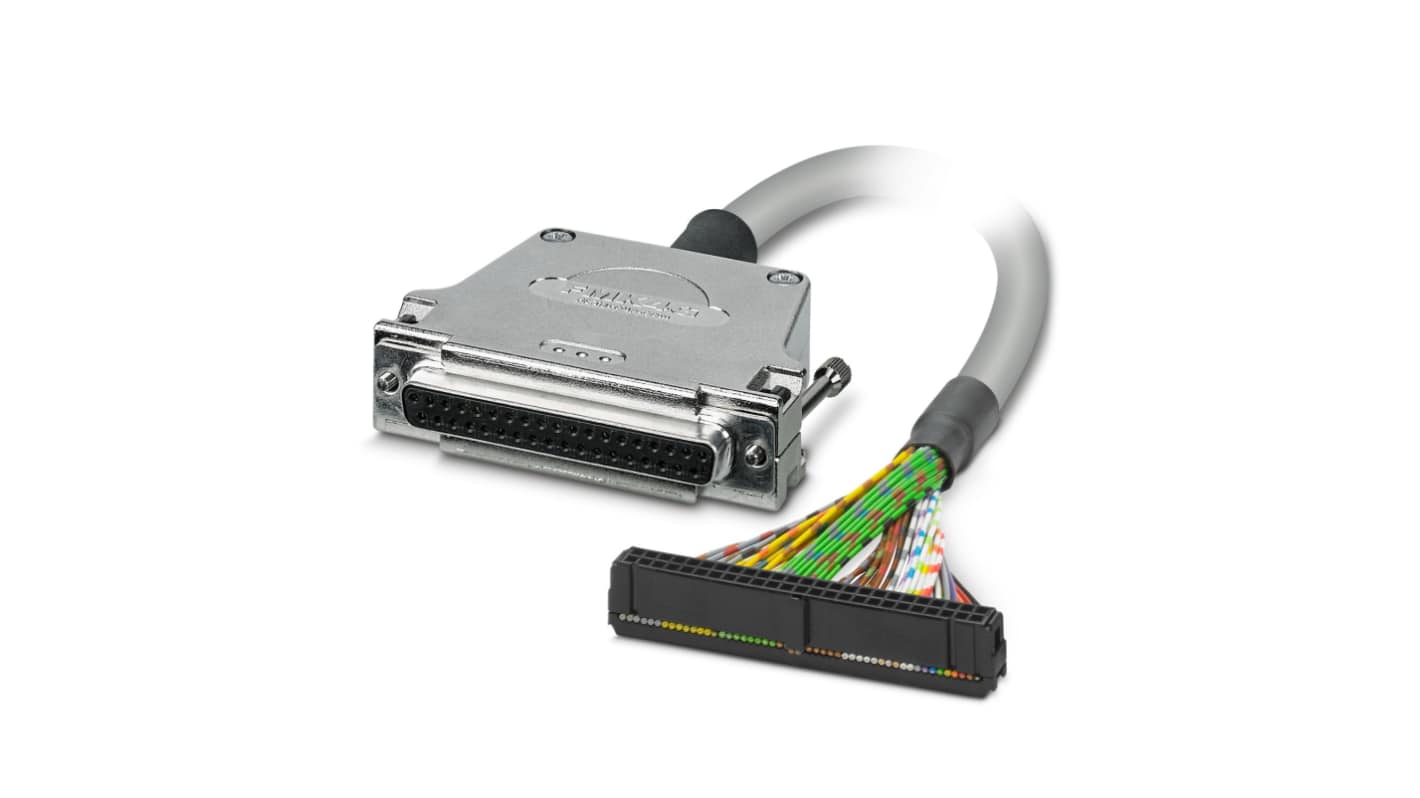 Phoenix Contact Female D-Sub to Female IDC Serial Cable, 2m PVC