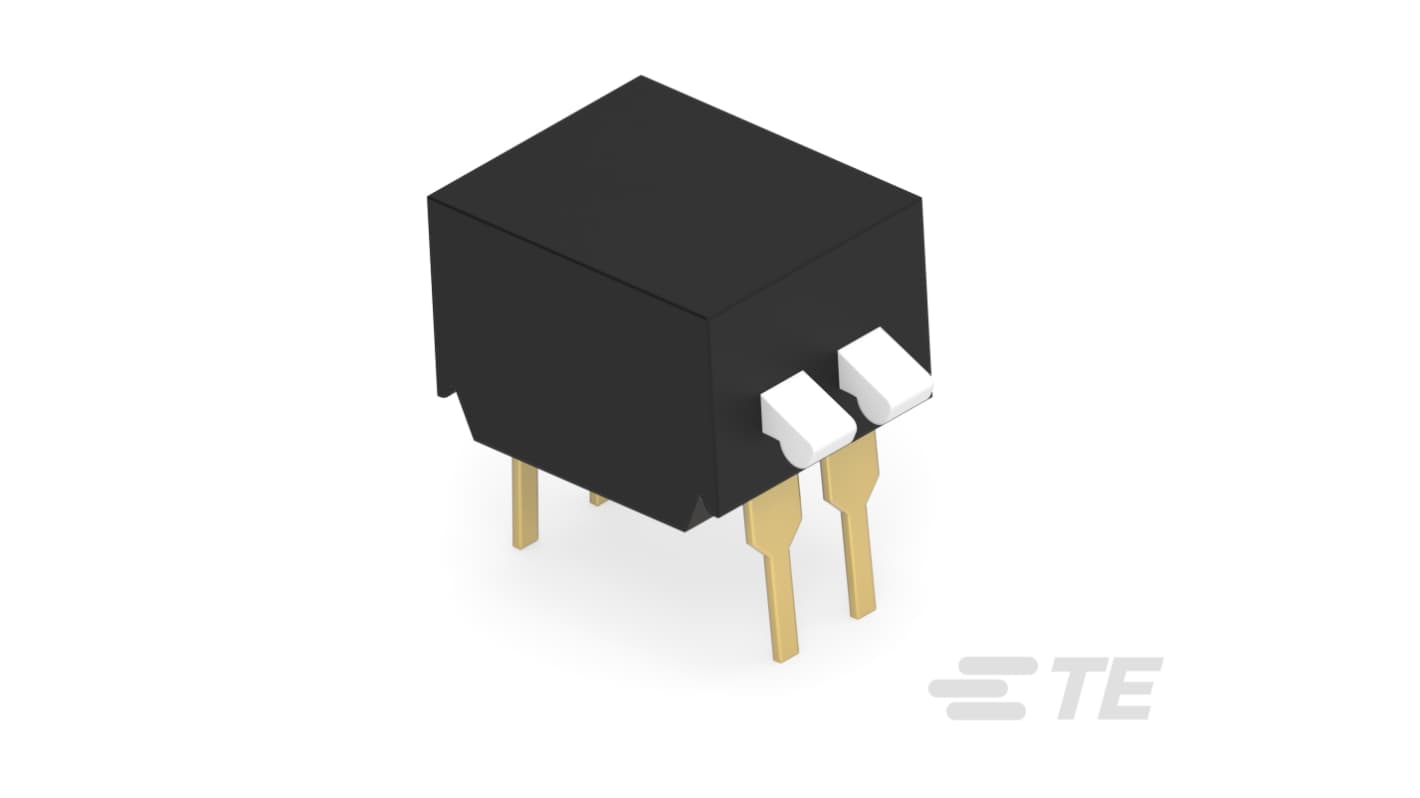 TE Connectivity 2 Way Through Hole DIP & SIP Switch SPST, Piano Actuator