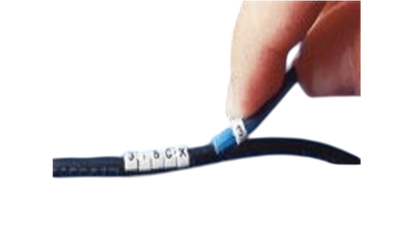 TE Connectivity Agastat 7000 Snap On Cable Markers, Yellow, Pre-printed "R", 4.5 → 6mm Cable, for Cables,