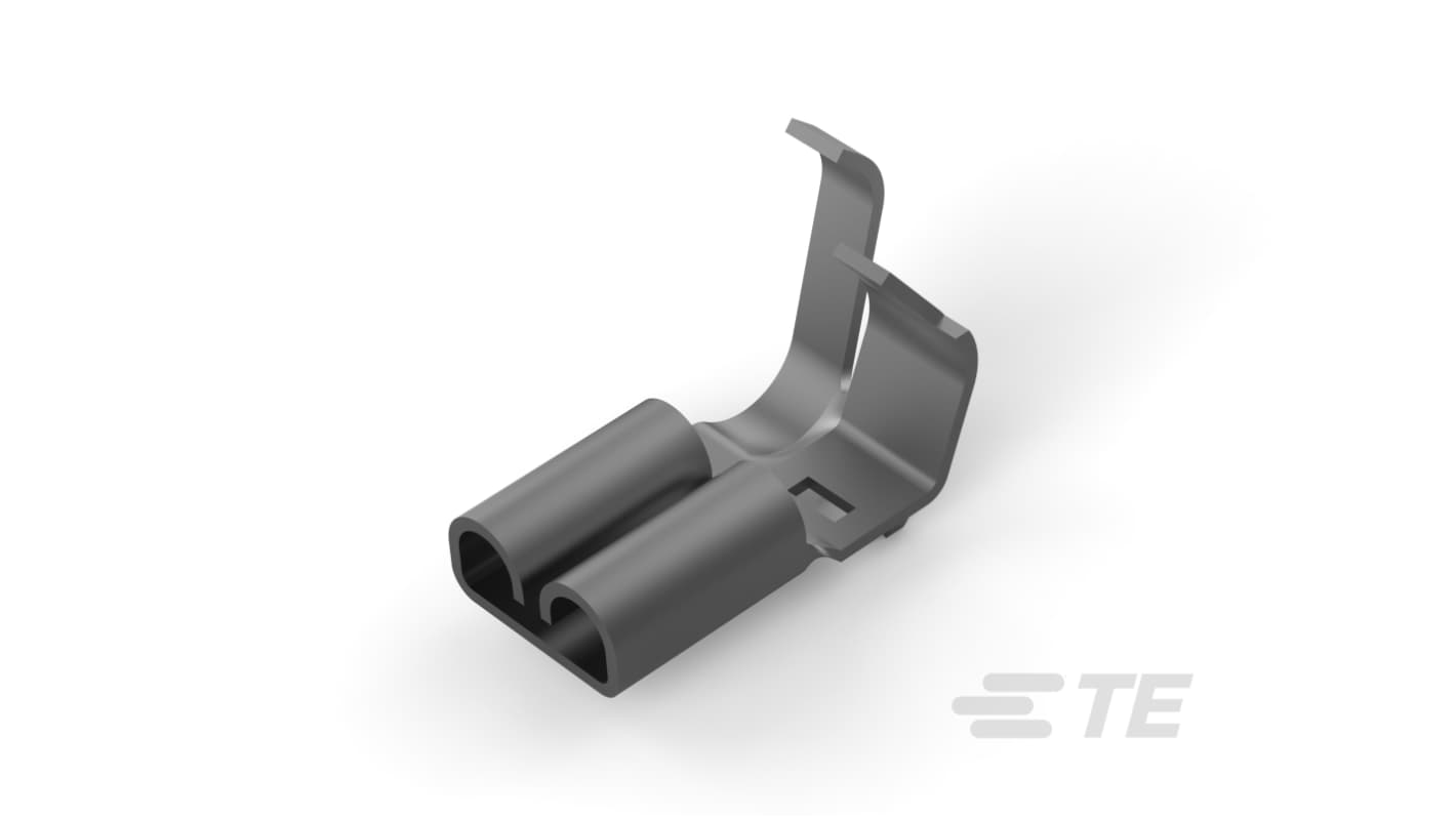TE Connectivity FASTON 250 Dark Grey Uninsulated Receptacle Spade Connector, Quick Disconnect Receptacle, 5.21 x 0.81mm