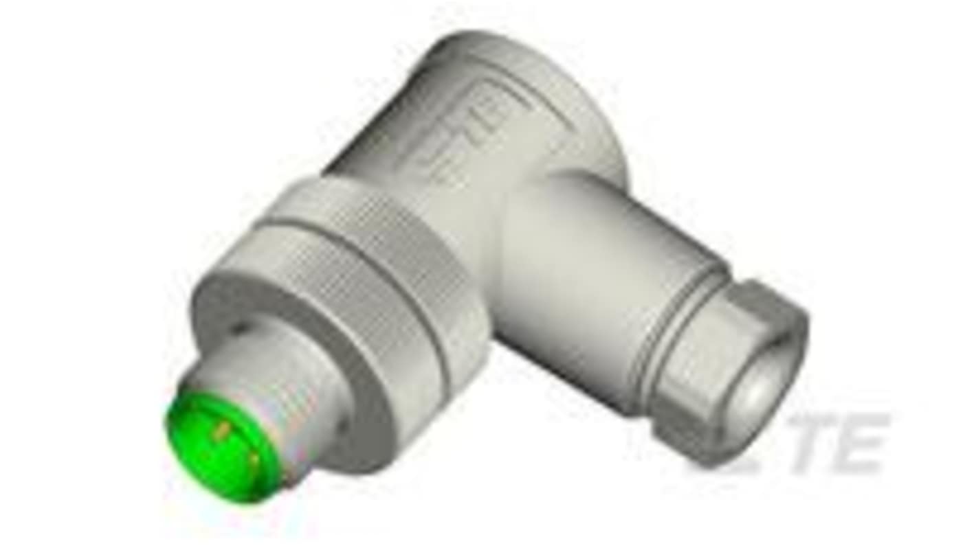 TE Connectivity Circular Connectors, 5 Contacts, M12 Connector, Plug, Male, 4-2271124-2 Series