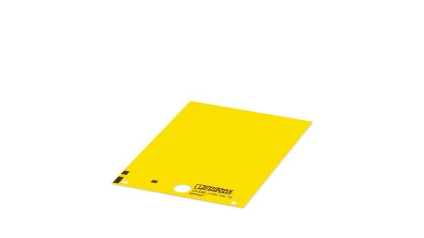 Phoenix Contact US-EML Yellow on Yellow Cable Labels, 140 mm Length, 104 mm Width, 140mm Label Length, 104mm Label Width