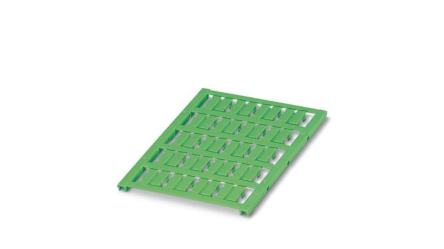 Phoenix Contact UC-WMC Clip On Cable Marker, Green, Pre-printed "Unlabeled", 1.9 → 3.1mm Cable, for Conductor