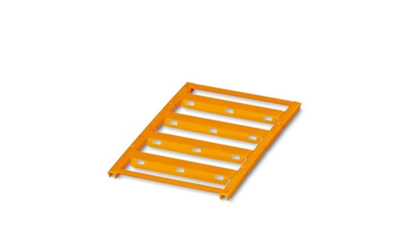 Phoenix Contact UC-WMTBA Cable Binder Cable Marker, Orange, Pre-printed "Unlabeled", 6mm Cable, for Conductor And
