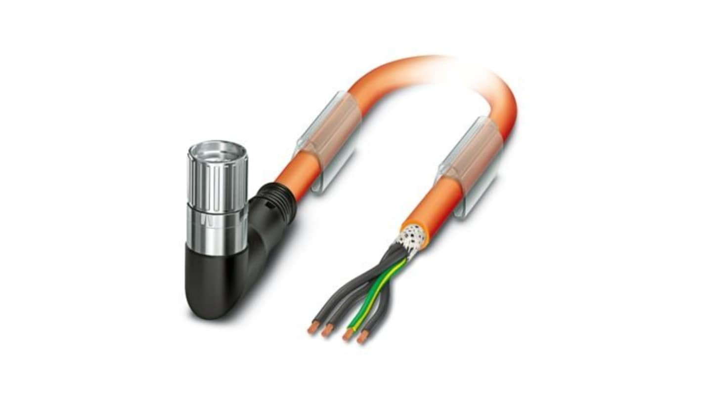 Phoenix Contact KSF Power 4 x 1.5 + 2x 1.5 mm² 6 Core Power Cable, Orange Polyurethane PUR, 2m