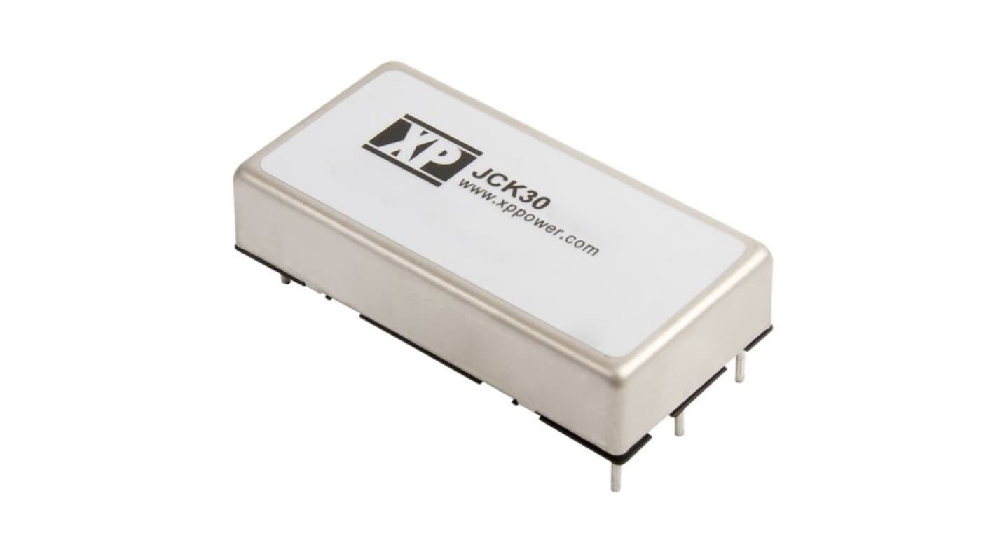 XP Power JCK DC-DC Converter, 5V dc/ 4A Output, 9 → 18 V dc Input, 30W, Through Hole, +75°C Max Temp -40°C Min